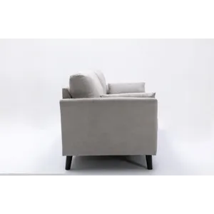 Damian - Woven Fabric Sofa - Light Gray