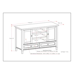 Warm Shaker - TV Media Stand - Black