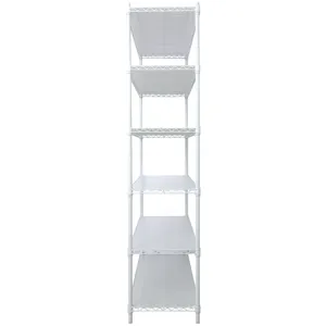 20\" 6 Tier 6000Lbs Capacity Nsf Metal Shelf Wire Shelving Unit, Heavy Duty Adjustable Storage Rack 