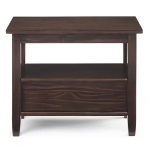 Warm Shaker - Narrow Side Table - Tobacco Brown