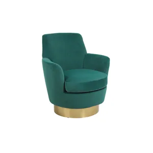 Velvet Swivel Barrel Chair, Swivel Accent Chairs Armchair For Living Room, Reading Chairs For Bedroo