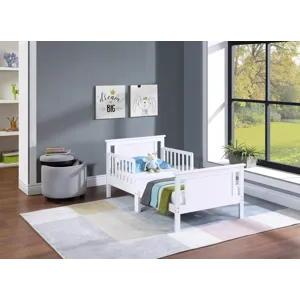 Connelly - Reversible Panel Toddler Bed - White/Rockport Gray