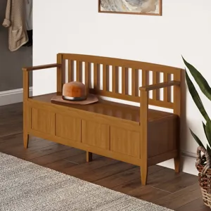 Brooklyn - Entryway Storage Bench - Light Golden Brown
