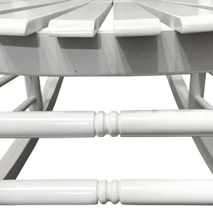 Balcony Porch Wood Adult Rocking Chair - White