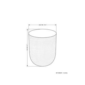 Nova - Metal Side Table - Silver Ombre