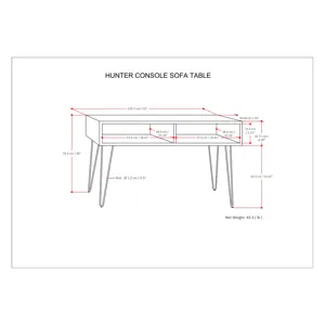 Hunter - Console Sofa Table - Natural