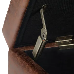 Avalon - Storage Ottoman Bench - Distressed Umber Brown