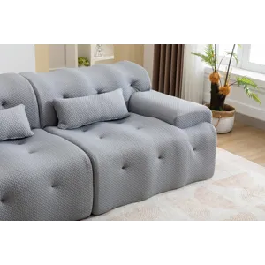 Large Size 2 Seater Sofa, Pure Foam Comfy Sofa Couch, Modern Lounge Sofa For Living Room, Apartment 