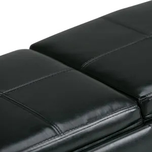 Avalon - Storage Ottoman - Midnight Black