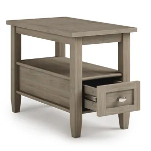 Warm Shaker - Narrow Side Table - Distressed Grey