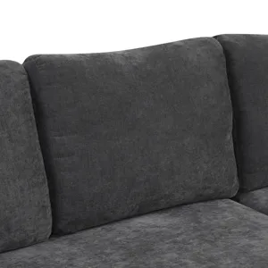 L-Shaped Sofa Convertible Sofa Bed Pull Out Sofa Sleeper With Two Back Pillows, Two USB Ports And Tw