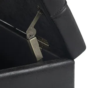 Harrison - Coffee Table Storage Ottoman - Distressed Black