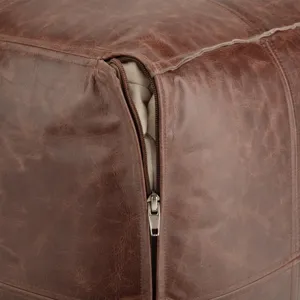 Sheffield - Square Pouf - Brown
