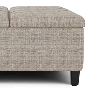Harrison - Coffee Table Storage Ottoman - Platinum