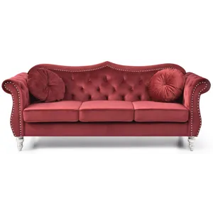 Hollywood - G0669A-S Sofa - Burgundy