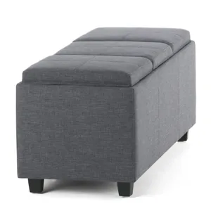 Avalon - Storage Ottoman - Slate Grey