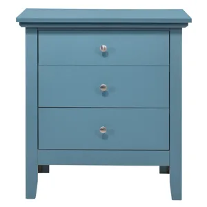 Hammond - 3 Drawer Nightstand - Teal