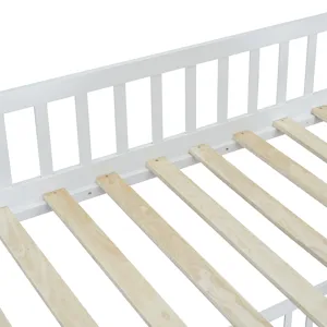 Twin Over Twin Bunk Bed With Changeable Table, Bunk Bed Turn Into Upper Bed And Down Desk - Pink