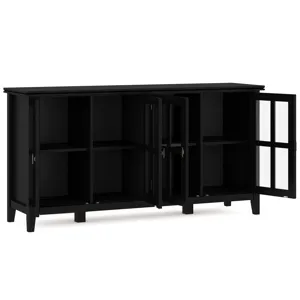 Artisan - Wide 4 Door Storage Cabinet - Black