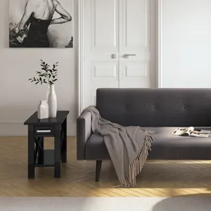Kitchener - Narrow Side Table - Black