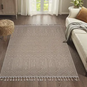 8\' x 10\' Traditional Indoor / Outdoor Area Rug - Natural