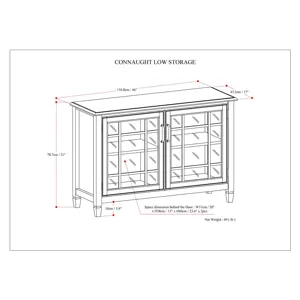 Connaught - Low Storage Cabinet - Dark Chestnut Brown