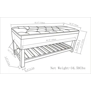 Lomond - Storage Ottoman Bench - Tanners Brown