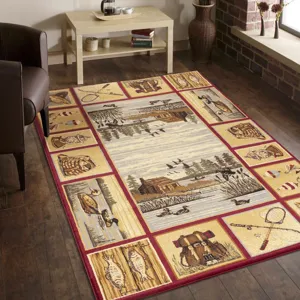 Nature\'s Nest - GC_CBL3003 Multi 2\' x 3\' Lodge Area Rug