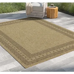 Earth - 5\'3\" X 7\'3\" Indoor / Outdoor Area Rug - Jute / Mocha