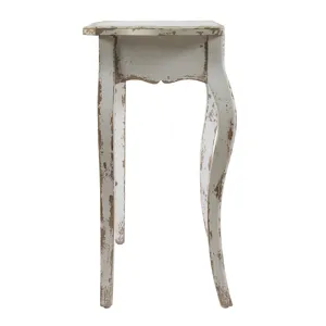 Saison Slimline Console Table, For Hallway Living Room Bedroom - Whitewash