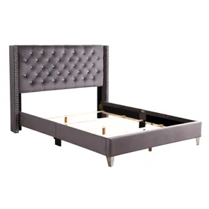 Julie - G1920-FB-UP Full Upholstered Bed - Gray