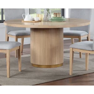 Caspian - Wide Dining Table - Oak Finish