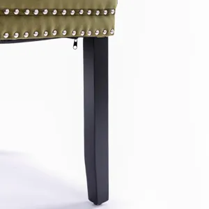 Nikki - Modern, High-End Tufted Solid Wood Contemporary Velvet Upholstered Dining Chair With Wood Le