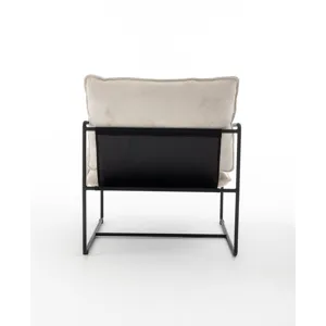 Upholstered Hanging Armchair With Arm Pocket Metal Frame, Crushed Foam Cushions And Skin-Friendly Br