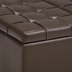 Harrison - Coffee Table Storage Ottoman - Chocolate Brown