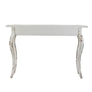 Saison Slimline Console Table, For Hallway Living Room Bedroom - Whitewash