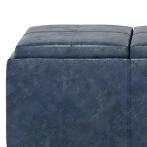 Avalon - Storage Ottoman - Denim Blue