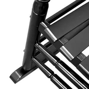 Balcony Porch Adult Rocking Wood Chair - Black