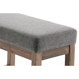 Milltown - Footstool Small Ottoman Bench - Grey
