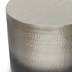 Nova - Metal Side Table - Silver Ombre