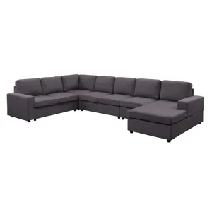 Tifton - Modular Sectional Sofa With Reversible Chaise - Dark Gray Linen