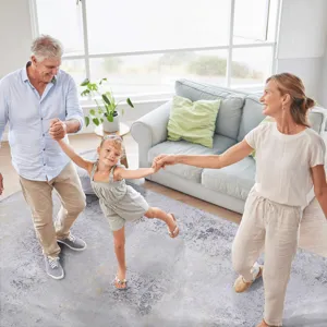 9\' x 12\' Area Rug For Bedroom, Washable Rug, Low-Pile, Non-Slip, Non-Shedding, Foldable, Kid & Pet
