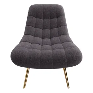 Aubrey - French Boucle Lounge Chair - Gray