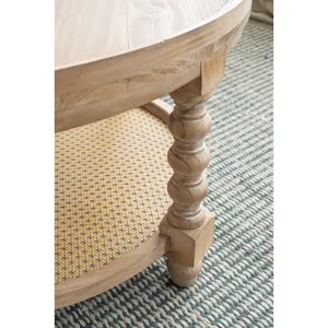 Round 2 Tiered Side Tabel, Natural End Tabel For Lving Room Bedroom Entryway - Brown