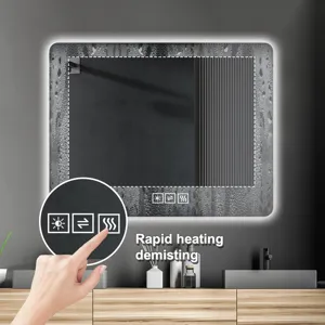 28\" Bathroom Mirror With LED Lights Front And Backlit, Anti-Fog Lighted Vanity Mirrors For Wall Mou