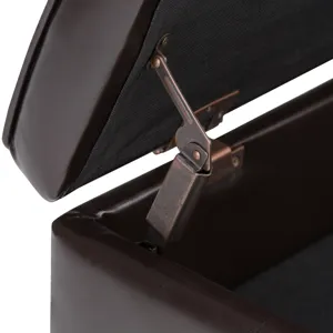 Cosmopolitan - Storage Ottoman Bench with Open Bottom - Tanners Brown