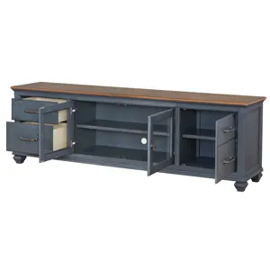 Americana - 84\" TV Stand - Corduroy Blue