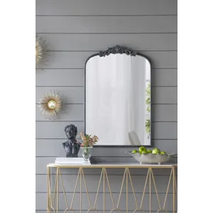 Classic Design Mirror With And Baroque Inspired Frame For Bathroom, Entryway Console Lean Against Wa