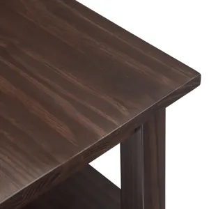 Warm Shaker - Narrow Side Table - Tobacco Brown