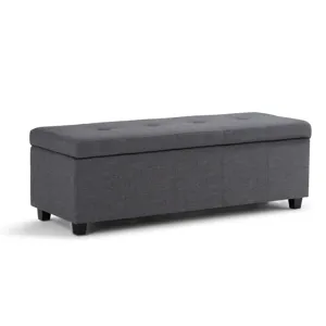 Castleford - Storage Ottoman - Slate Grey